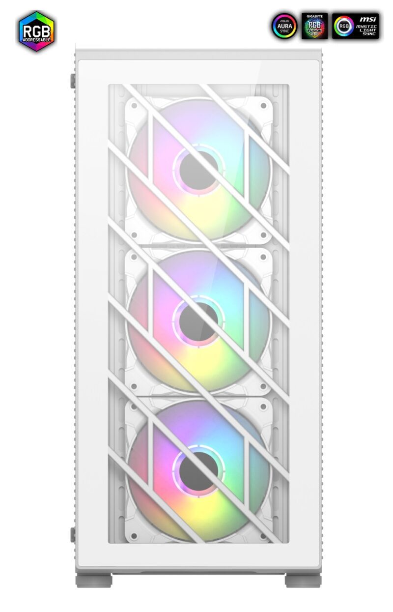 GALAX CASE CMT192A White (ATX ARGB Case)-Al jedayel gaming computer Dubai, provides gaming case