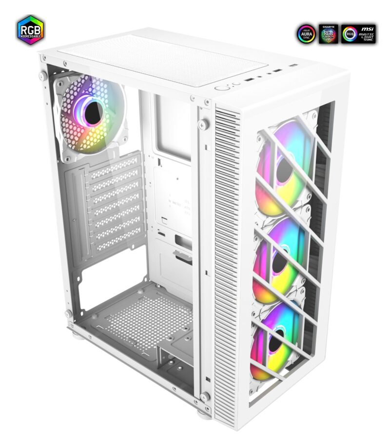 GALAX CASE CMT192A White (ATX ARGB Case) - Al jedayel gaming computer Dubai, provides gaming case