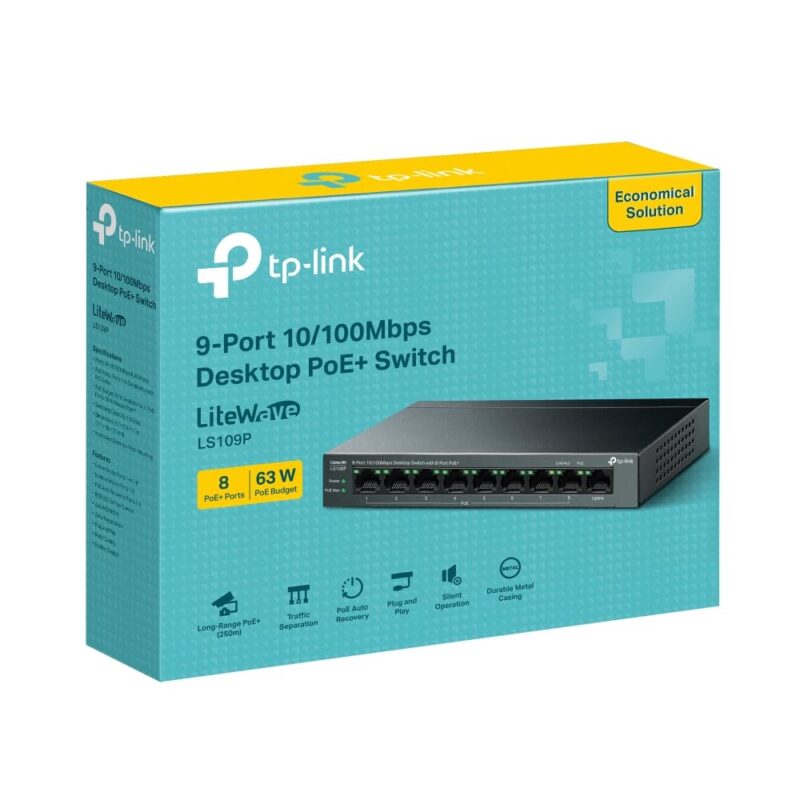 TPLINK SWITCH 5 PORT GIGA LS109P