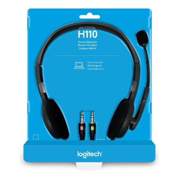 Logitech Headet Wired Stereo H110 Black