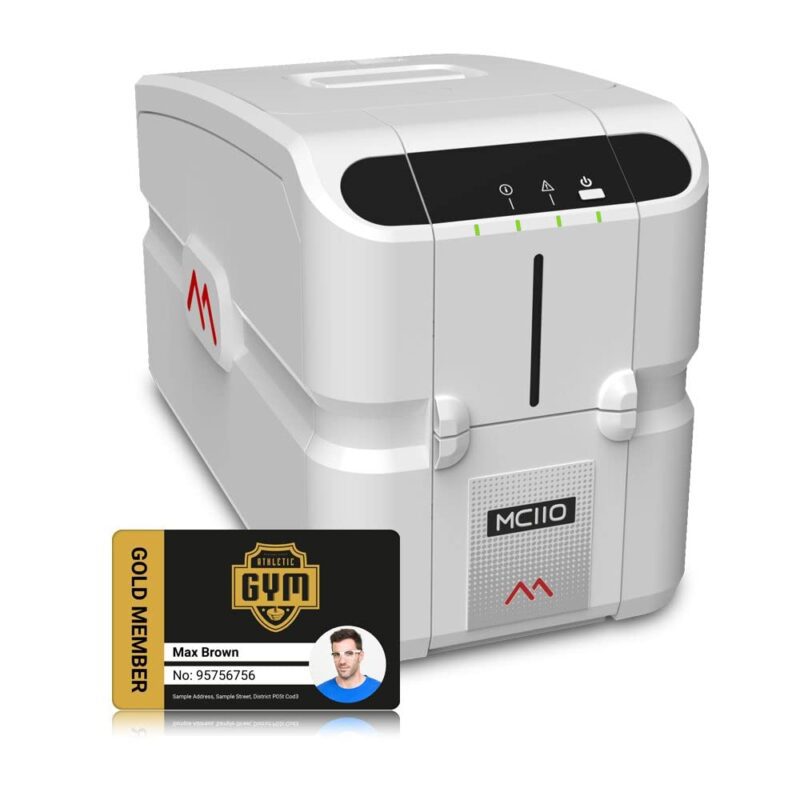 MATICA MC110 Dual-Sided ID Card Printer Package – 300dpi, chromXpert Ribbon, CE Lite Software, 100 PVC Cards – Made in UK