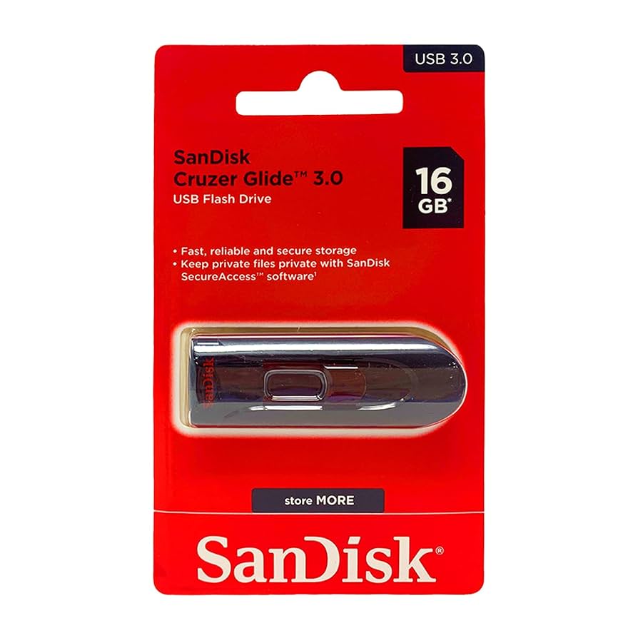 SanDisk Cruzer Glide 16GB USB 3.0 – Lightweight, Secure, and Efficient Storage Solution