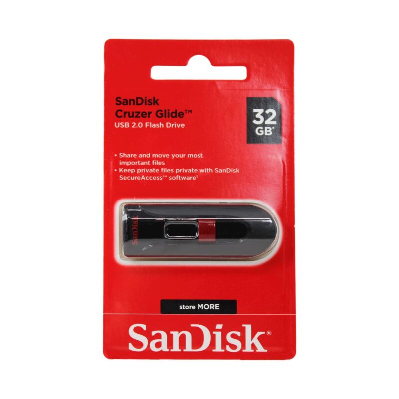 SanDisk 32GB Cruzer Glide USB 3.0 – Compact & Secure Flash Storage