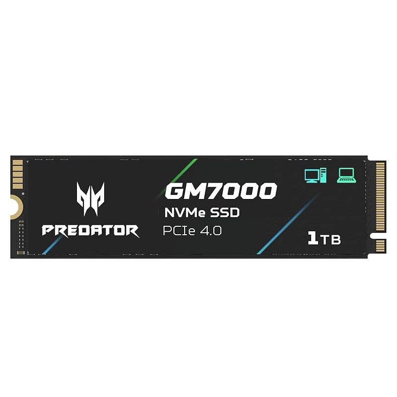Acer 1TB Predator GM7 NVMe PCIe Gen4 M.2 2280 Internal SSD