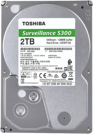 Toshiba 2TB Video Surveillance S300 5400RPM/128MB