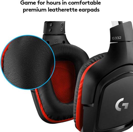 Logitech G332 Gaming Headset – Red/Black (981-000757)